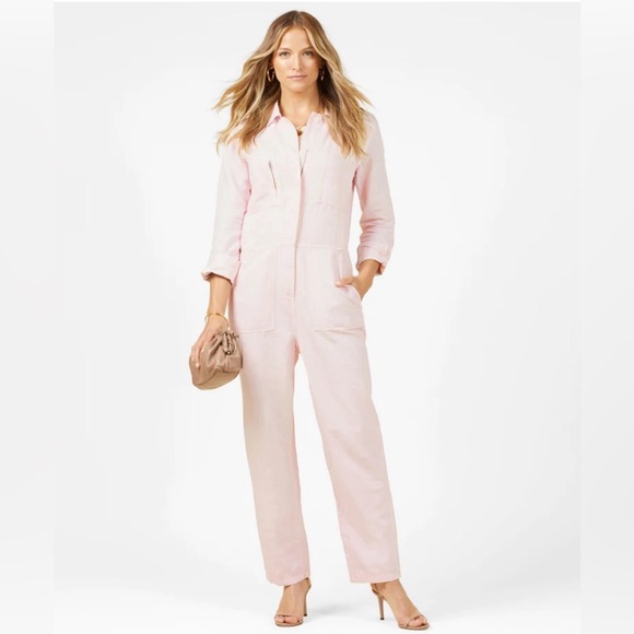 Outerknown Pants - NWT MSRP $178 Outerknown Station Jumpsuit in Light Sunset Blush Pink Size XL